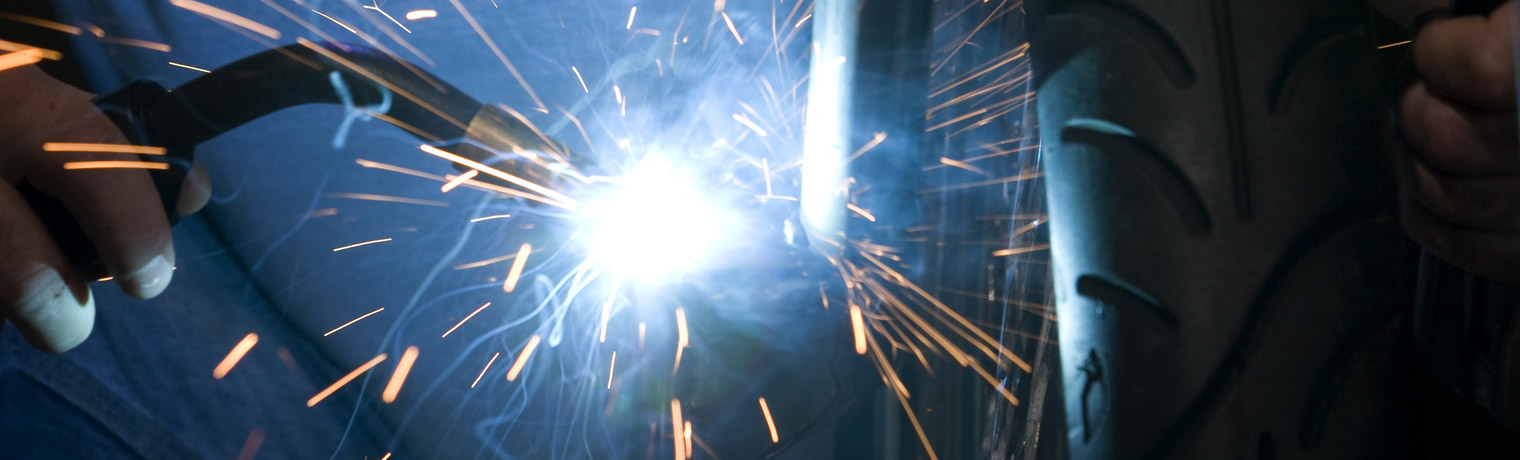 welding a motorcycle