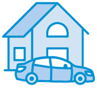 car-house bundle icon