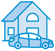 car-house bundle icon