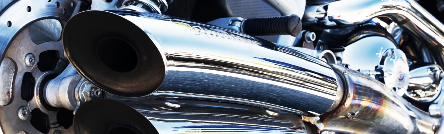Photo of a motorcycle exhaust pipe